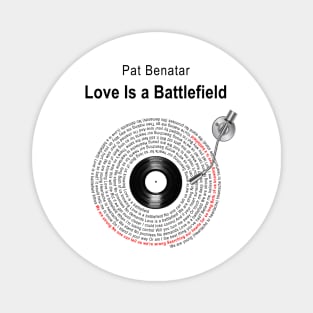 LOVE IS A BATTLEFILED LYRICS ILLUSTRATIONS Magnet